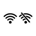 Wi-fi icon set. Wireless technology collection. Royalty Free Stock Photo